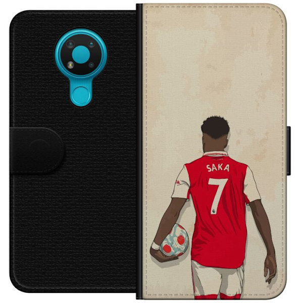 Nokia 3.4 Lompakkokotelo Arsenal FC Jalkapallo Arsenal FC Motiivi Pelaaja Premier League Englanti Suosittu Urheilulaji Jalkapallotähti Lontoo