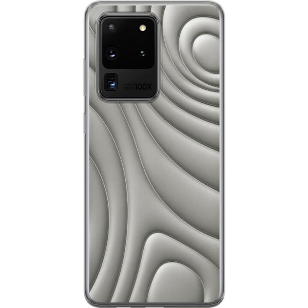 Samsung Galaxy S20 Ultra Läpinäkyvä kuori Hopea-aallot
