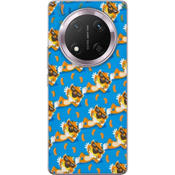 Kompatibelt Mobildeksel til Honor Magic7 Lite Mønster med Chester Cheetah og ostebåter blå