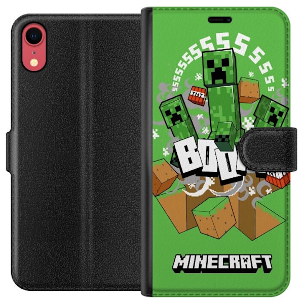 Apple iPhone XR Lompakkokotelo Minecraft Boom