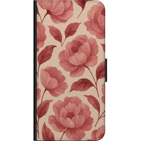 OnePlus 7T Pro Lommeboketui Rose Blomst