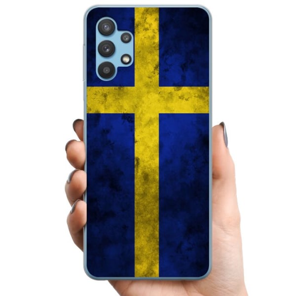 Samsung Galaxy A32 5G TPU Matkapuhelimen kuori Ruotsin Lippu