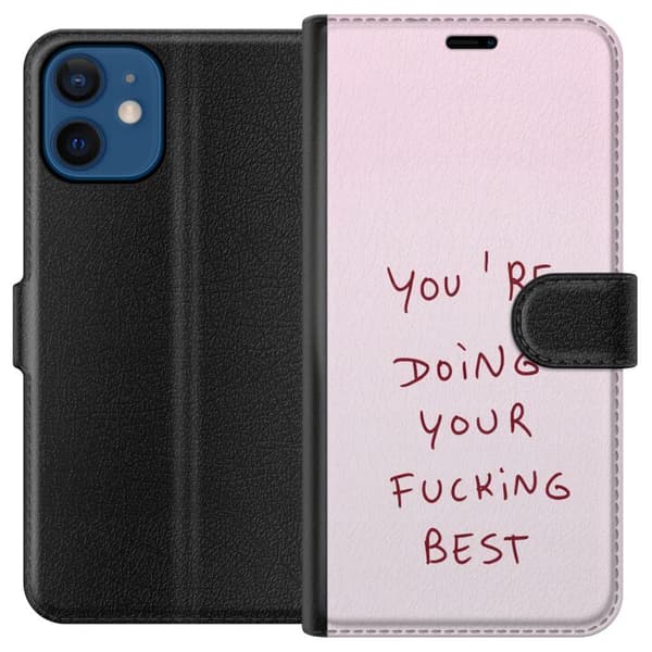 Kompatibel Tegnebogsetui til Apple iPhone 12 mini Du gør allerede dit allerbedste