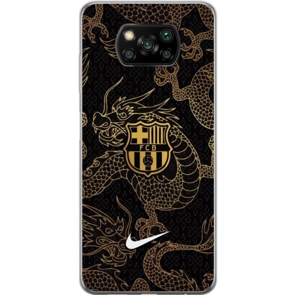 Xiaomi Poco X3 NFC Läpinäkyvä kuori FC Barcelona