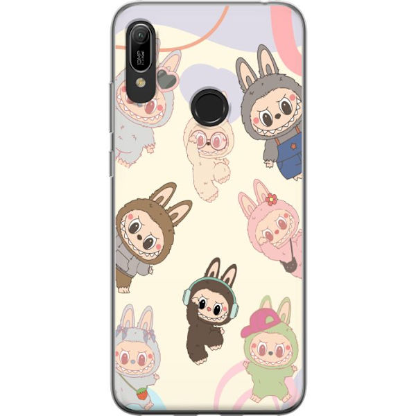 Huawei Y6 (2019) Läpinäkyvä kuori Labubu Pop Mart Kokoelma Motiivi Figuuri Kokoelma Suunnittelu Suosittu Taidelelu Pop Mart Luova Graafinen