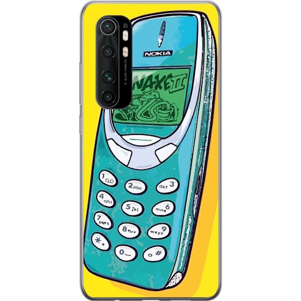 Xiaomi Mi Note 10 Lite Läpinäkyvä kuori Nokia 3310, Snake 2