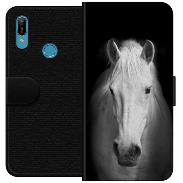 Huawei Y6 (2019) Lompakkokotelo Valkoinen Hevonen