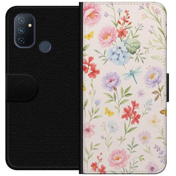 OnePlus Nord N100 Lompakkokotelo Kukat