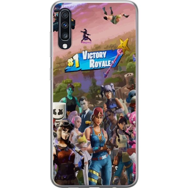 Samsung Galaxy A70 Läpinäkyvä kuori Fortnite