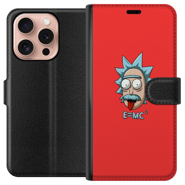 Apple iPhone 16 Pro Tegnebogsetui E=MC2 Rick and Morty