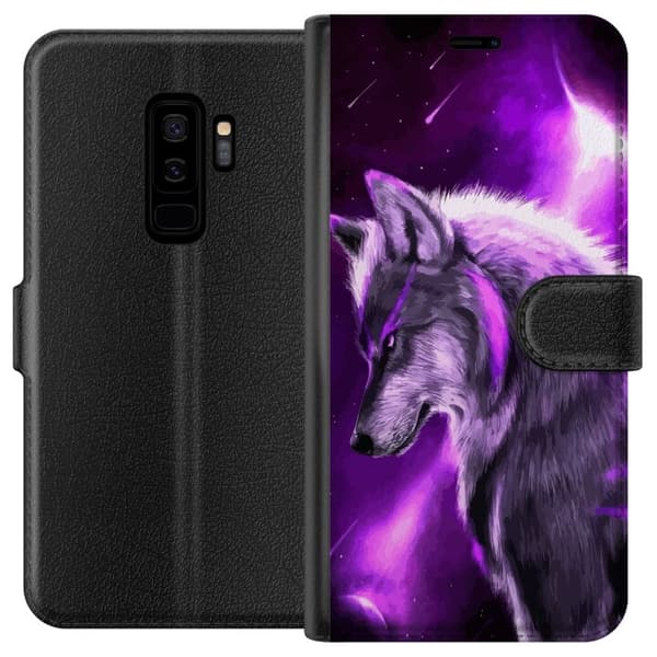 Kompatibel Tegnebogsetui til Samsung Galaxy S9+ Lilla Varg