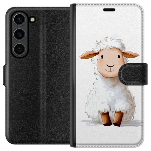 Samsung Galaxy S24+ Lompakkokotelo Suloinen Lammas - lasten ja