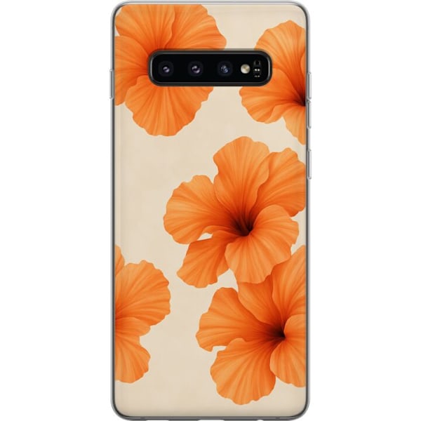 Samsung Galaxy S10 Läpinäkyvä kuori Papaya Punch