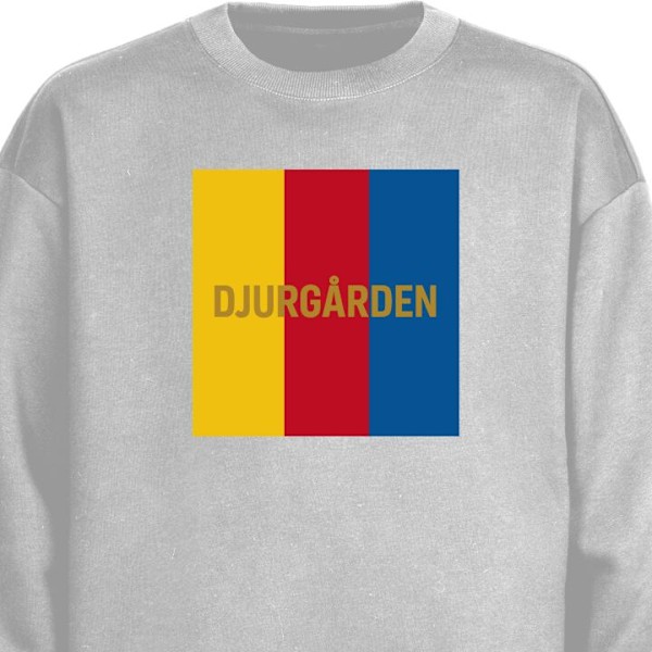 Sweatshirt för Vuxen | Klassisk Collegetröja Djurgården – grå S