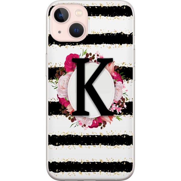 Apple iPhone 13 Gennemsigtig cover Bogstavet K