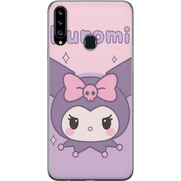 Samsung Galaxy A20s Genomskinligt Skal Kuromi Kawaii
