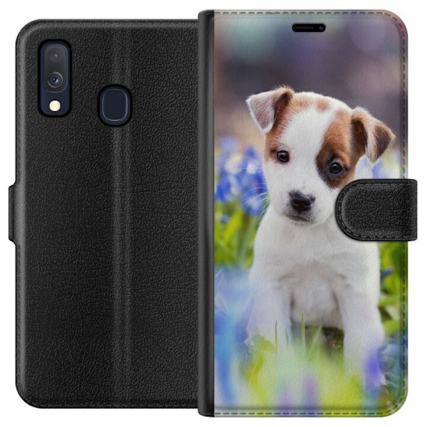 Samsung Galaxy A40 Tegnebogsetui Hund