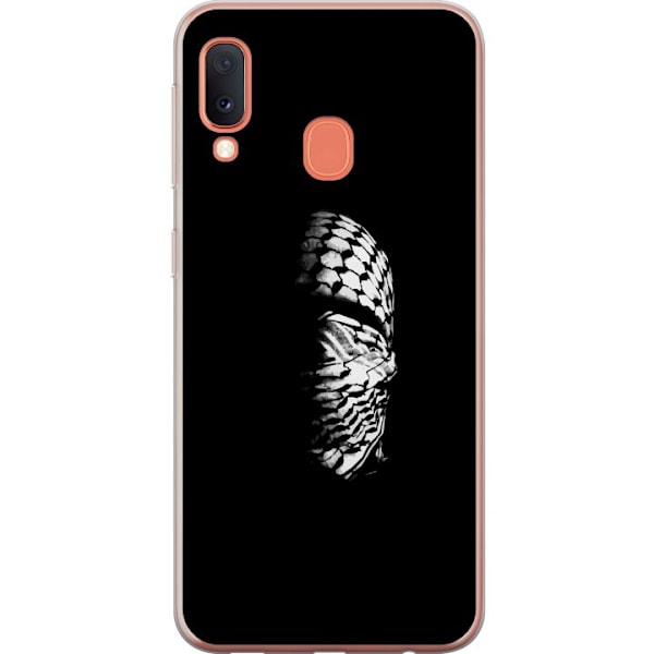 Samsung Galaxy A20e Läpinäkyvä kuori Keffiyeh-kuviointi - k