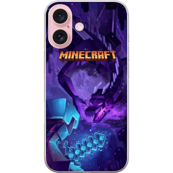 Apple iPhone 16 Genomskinligt Skal Minecraft