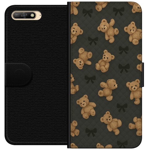 Huawei Y6 (2018) Tegnebogsetui Teddy Knus