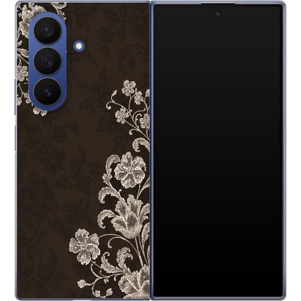 Kompatibelt Mobildeksel til Samsung Galaxy Z Fold8 Ultra Brune blondeblomster brun