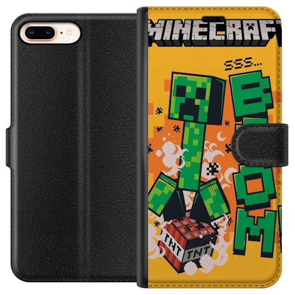 Apple iPhone 7 Plus Lompakkokotelo Minecraft Boom