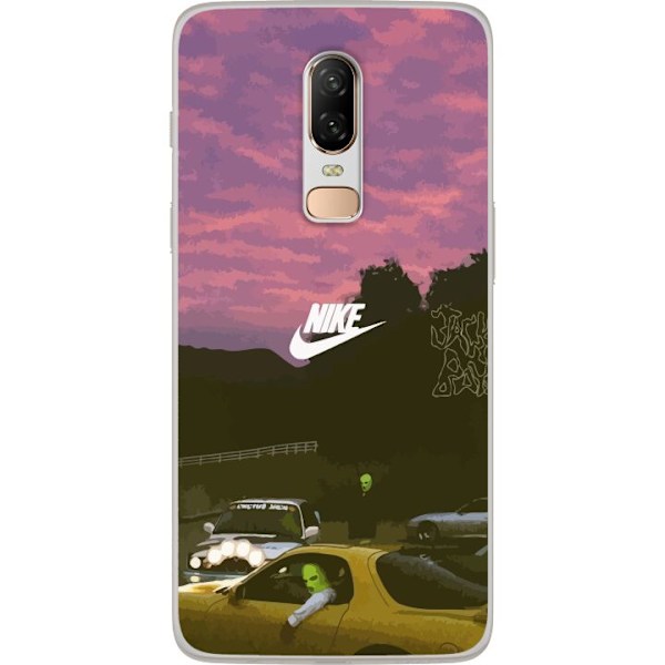 OnePlus 6 Läpinäkyvä kuori Nike