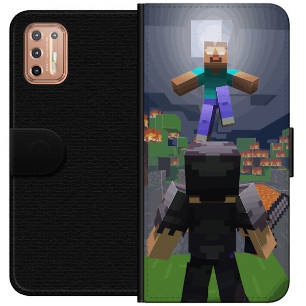 Motorola Moto G9 Plus Plånboksfodral Minecraft