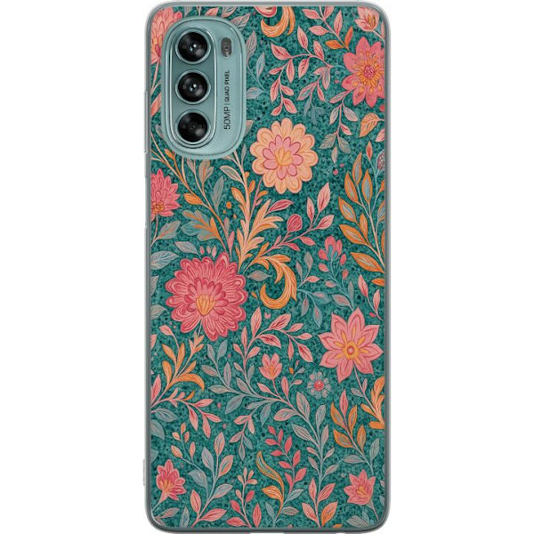 Motorola Moto G62 5G Gjennomsiktig deksel Floral Dream