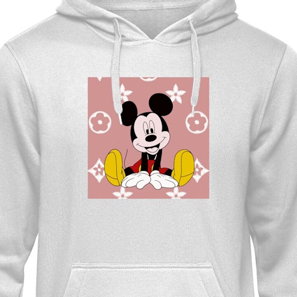 Barn-Hoodie | Mjuk Huvtröja för Barn Mickey Mouse grå 9-11 År