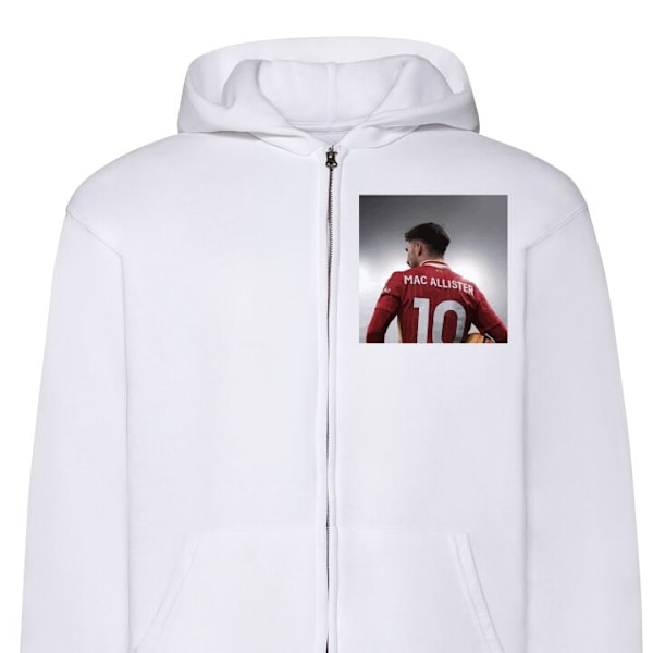 Zip-Hettegenser | Hettegenser med Glidelås for Voksne Alexis hvit XXL