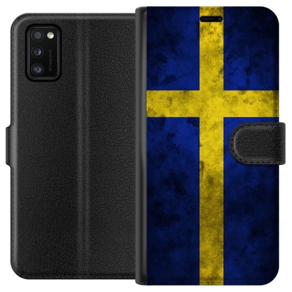 Samsung Galaxy A41 Lompakkokotelo Ruotsin Lippu
