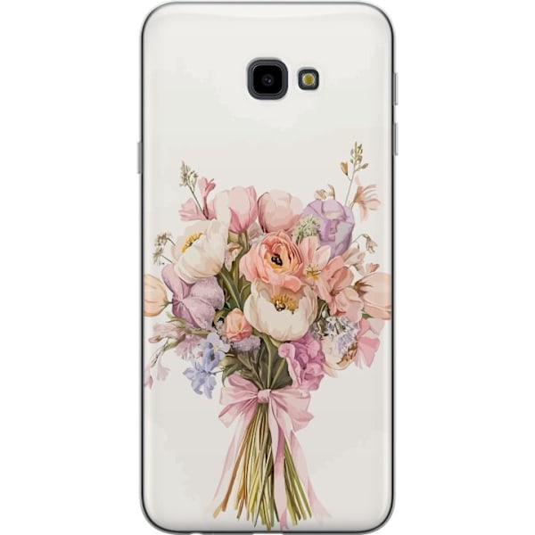 Samsung Galaxy J4+ Genomskinligt Skal Mobilskal med färgglad blombukett i romantisk stil