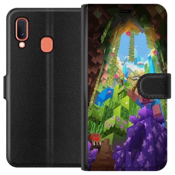 Kompatibelt Lommeboketui til Samsung Galaxy A20e Minecraft