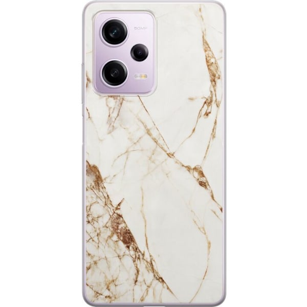 Xiaomi Redmi Note 12 Pro Gennemsigtig cover Hvid marmor