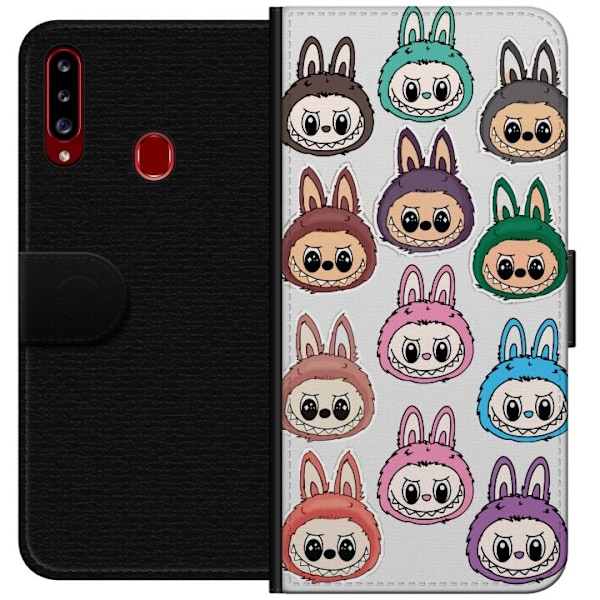 Samsung Galaxy A20s Plånboksfodral Labubu Macaron Monster –