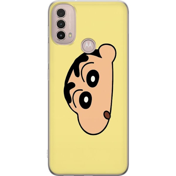 Motorola Moto E40 Gennemsigtig cover Peeking Shinchan