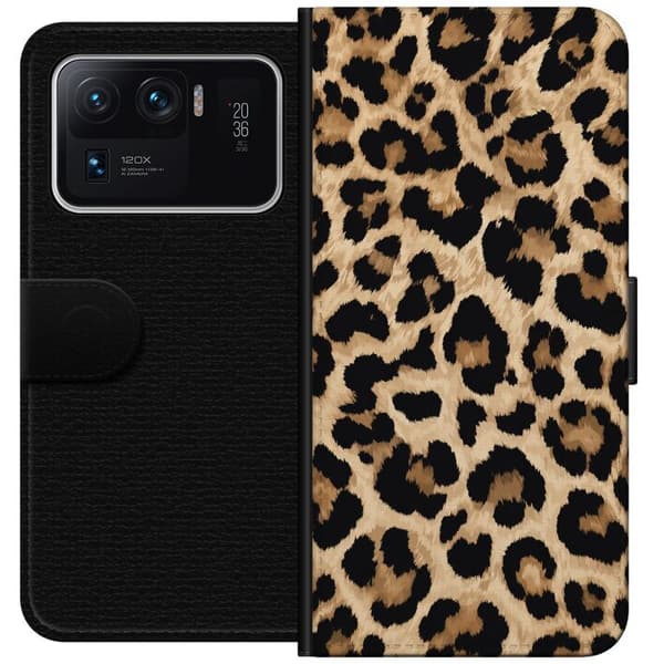 Kompatibel Tegnebogsetui til Xiaomi Mi 11 Ultra Brune leopardpletter brun