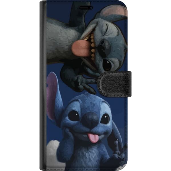 Kompatibelt Plånboksfodral till Apple iPhone 11 Pro Max Två blå rymdvarelser med tungan ute, lekfullt figurmotiv i mörkblått blå
