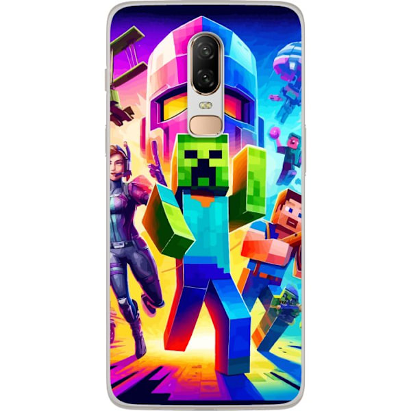 OnePlus 6 Genomskinligt Skal Fortnite vs Minecraft