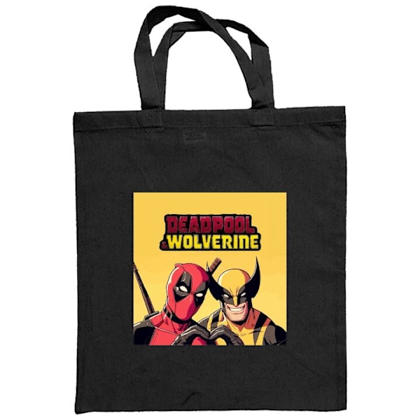 Mulepose | Holdbar Indkøbstaske i Stof Deadpool & Wolverine Sort one size