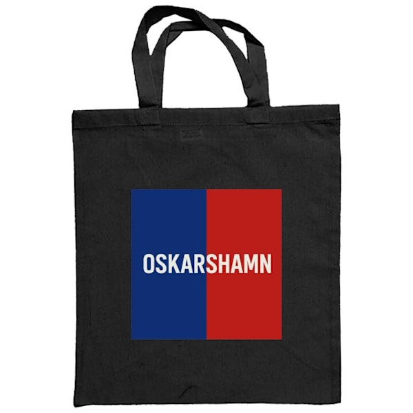 Mulepose | Holdbar Indkøbstaske i Stof Oskarshamn – Hockey Sort one size