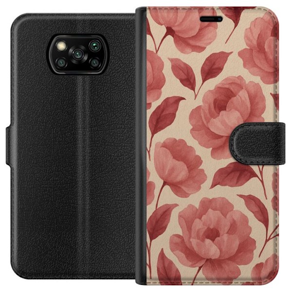 Xiaomi Poco X3 NFC Lompakkokotelo Ruusun Kukinta
