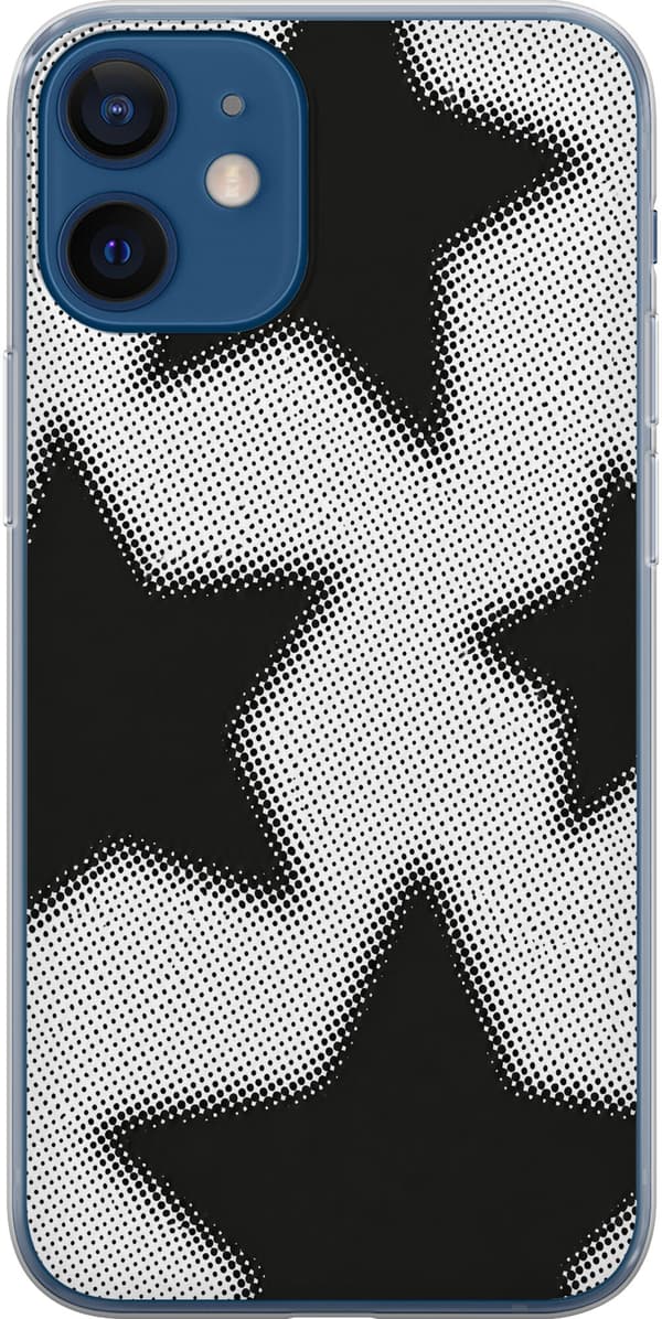 Kompatibel Mobilcover til Apple iPhone 12 mini Sorte stjerner sort