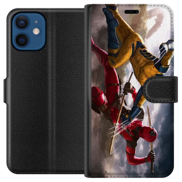 Kompatibelt Plånboksfodral till Apple iPhone 12 Wolverine Deadpool