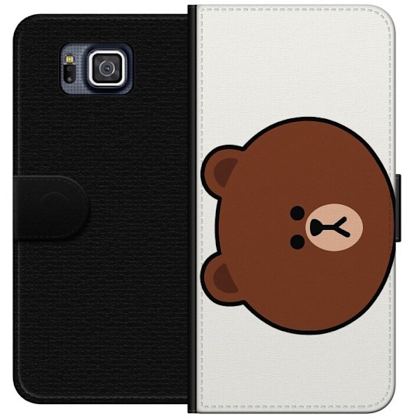 Samsung Galaxy Alpha Plånboksfodral line friends brown