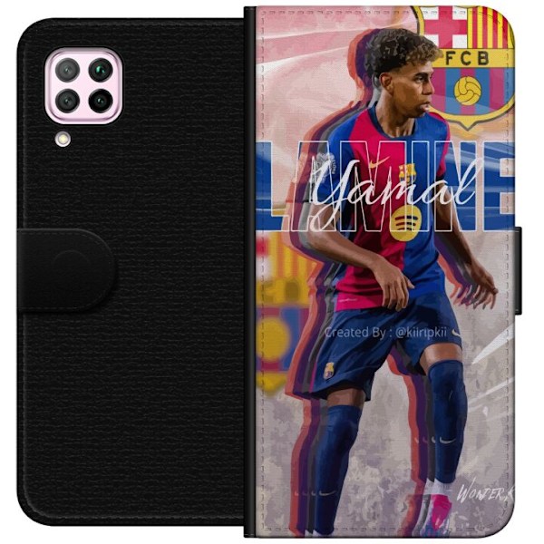 Huawei P40 lite Tegnebogsetui Lamine Yamal FCB