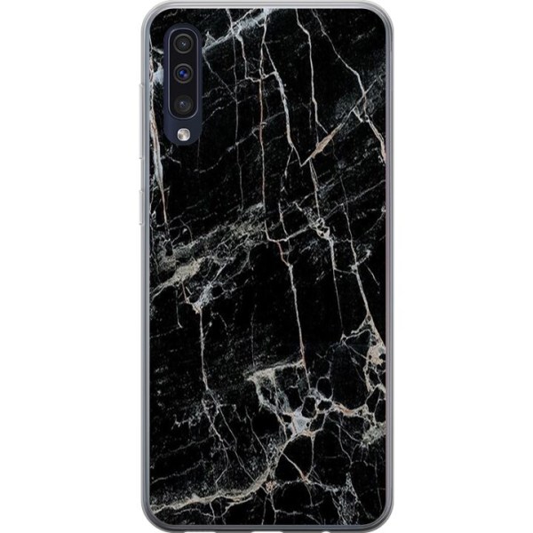 Samsung Galaxy A50 Cover / Mobilcover - Sort marmor