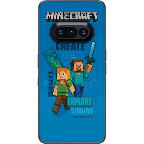 Nothing Phone (3a) Läpinäkyvä kuori Minecraft Luolastot