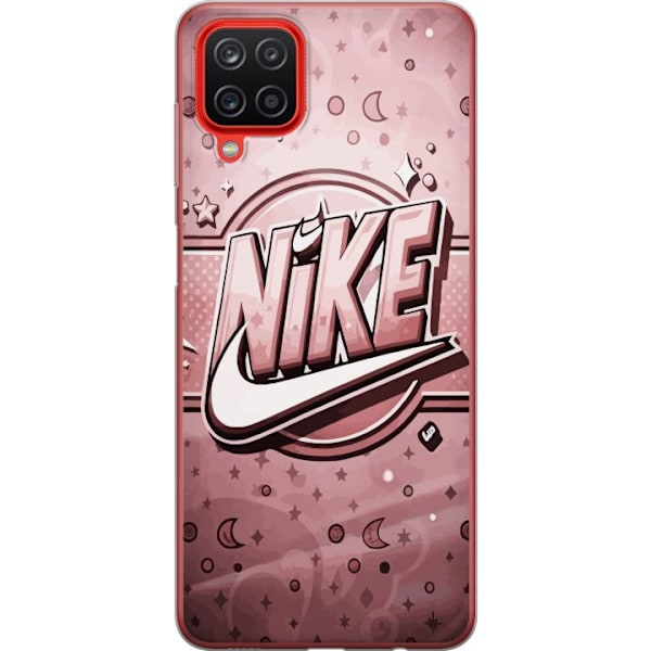 Samsung Galaxy A12 Läpinäkyvä kuori Nike Vaaleanpunainen